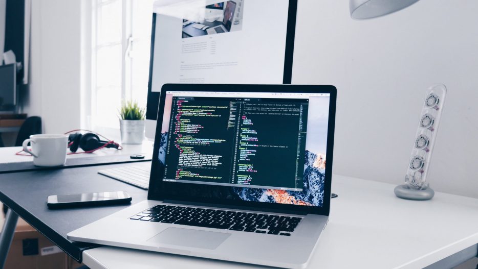 Laptop with code